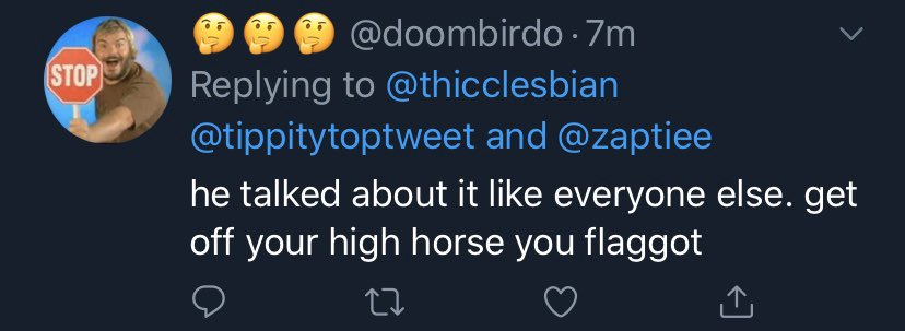 thicclesbian's tweet photo. @tippitytoptweet @zaptiee Hey bro why did you delete this? I’m sure it was just a misclick right? @doombirdo https://t.co/k9VXDehoBY