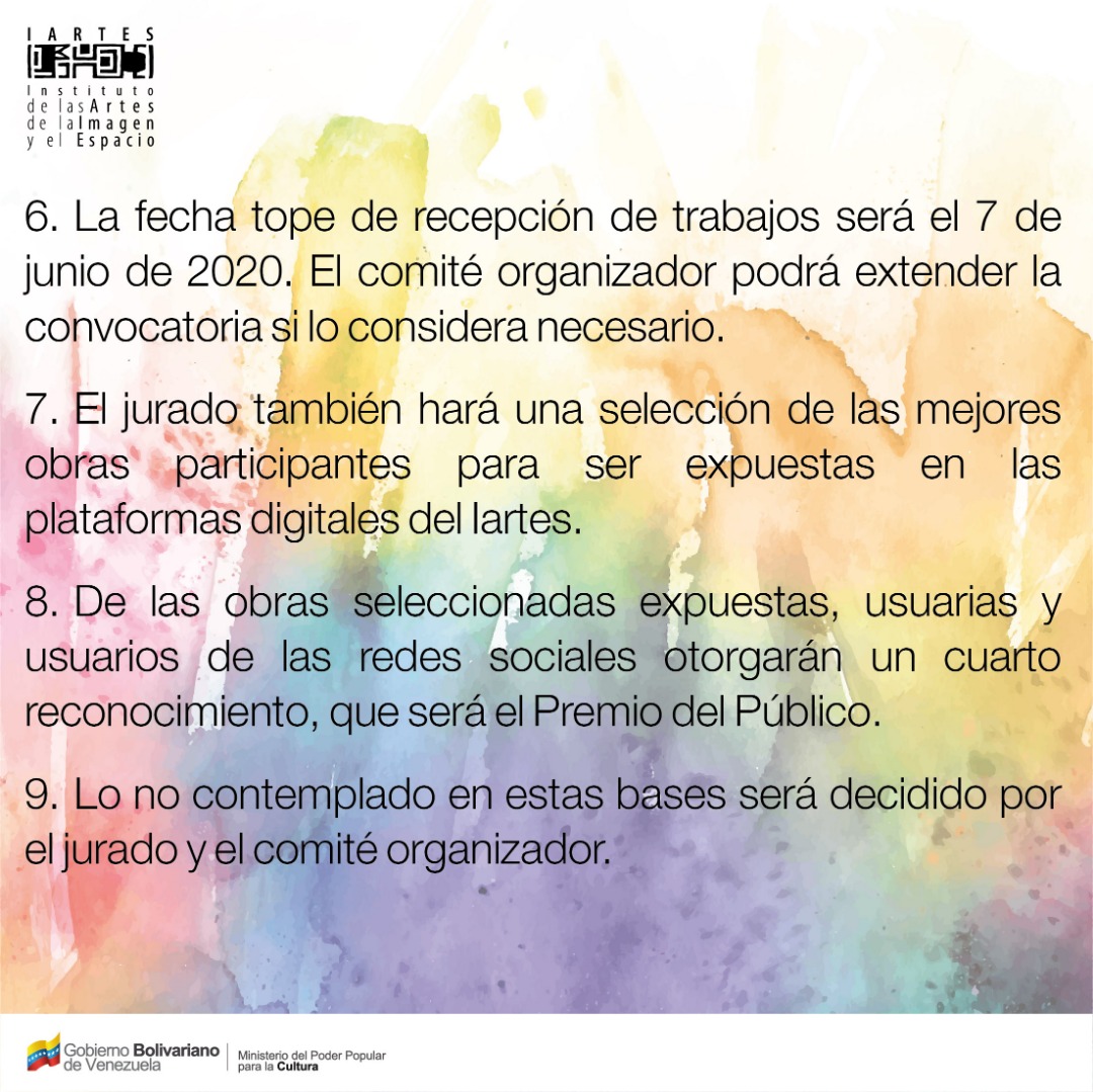 Aún puedes inscribirte para participar en el Salón Virtual #MiradasEnCuarentena. Hasta el 7 de junio hay chance en enviar propuestas a este espacio de encuentro de artes visuales ¡Esperamos tu postulación! <a href="/VillegasPoljak/">Ernesto Villegas Poljak</a> <a href="/minculturave/">Ministerio del Poder Popular para la Cultura</a> <a href="/OSCARLAMANCHA/">Oscar Sotillo</a> #19DeMayo #ArteEnCuarentena