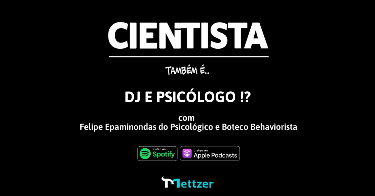 Mettzer's tweet photo. PODCAST - Cientista tbm é..
Felipe Epaminondas (@felipefrog), é nosso convidado de hoje! Venha entender o que a peixada cuiabana e a psicologia comportamental podem fazer por você! Vem conhecer ele com a gente!
#cientistatbme #mettzer #psicologiacomportamental https://t.co/oSzttO7xF7