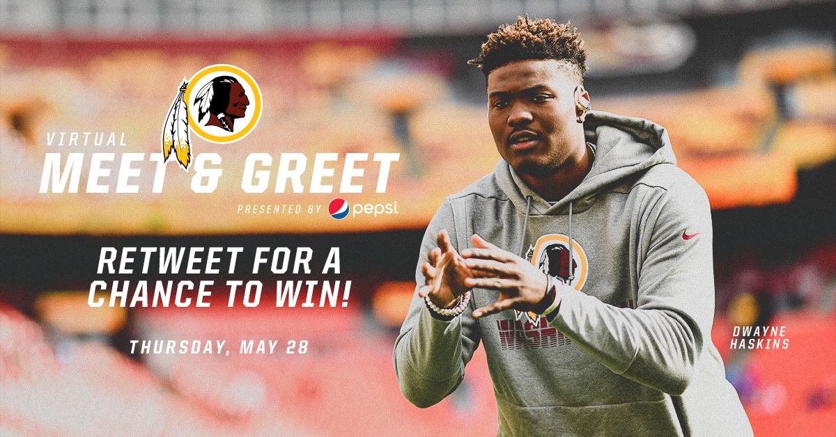 RETWEET for a chance to attend a Virtual Meet &amp; Greet with <a href="/dh_simba7/">Dwayne Haskins, Jr</a> 🔥

MORE INFO AND RULES: redsk.in/3e2rdMO