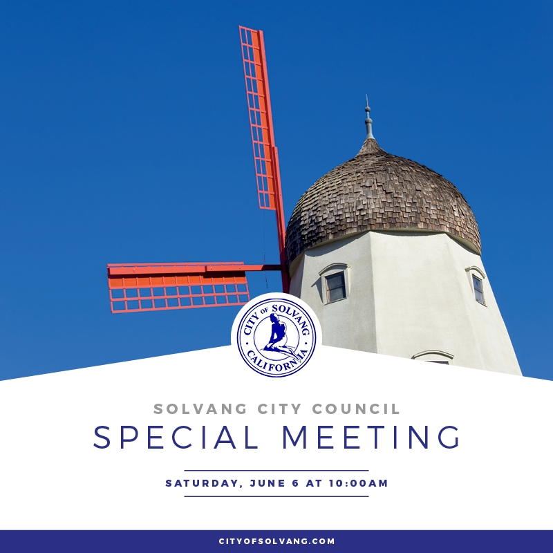 SAVE THE DATE 📆 Special Meeting on June 6th at 10 am to develop priorities &amp; to provide an additional opportunity for public input into the development of the next Financial Plan in the framework of COVID-19.

Instructions for remote participation → cityofsolvang.com