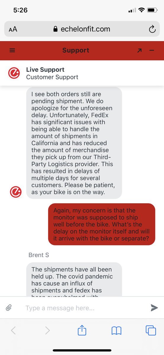 RyanJWinfield's tweet photo. @Echelon_Fit What kind of customer service is this? Ignoring my emails for weeks, your customer service guy lies to me, this is stupid. You have $1500 of my money, the least I could expect is halfway helpful customer service? https://t.co/vNsq06zy8O
