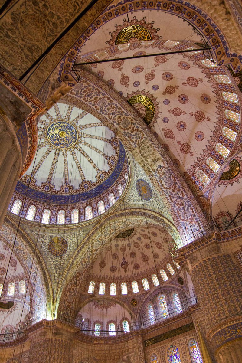 Inside the Sultan Ahmed Mosque/ The Blue Mosque in Istanbul, Turkey 
