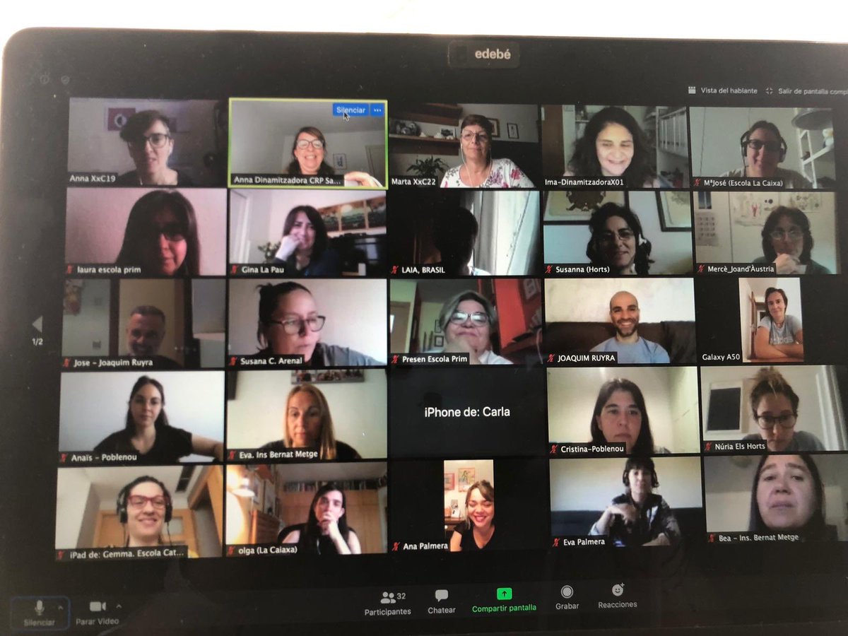 AnnaLascorz's tweet photo. Avui la #xarxa19 i la #xarxa22 hem compartit la #sessió18 del programa #XarxesXalCanvi de @consorciedubcn. Docents que reflexionen davant d’un escenari incert, però que segueixen avançant en la #TransformacioEducativa👍🏼👏🏼Agraïda a @Padros21M,@annagch i @immadell pel seu suport ✨ https://t.co/ql6DurM9Cw