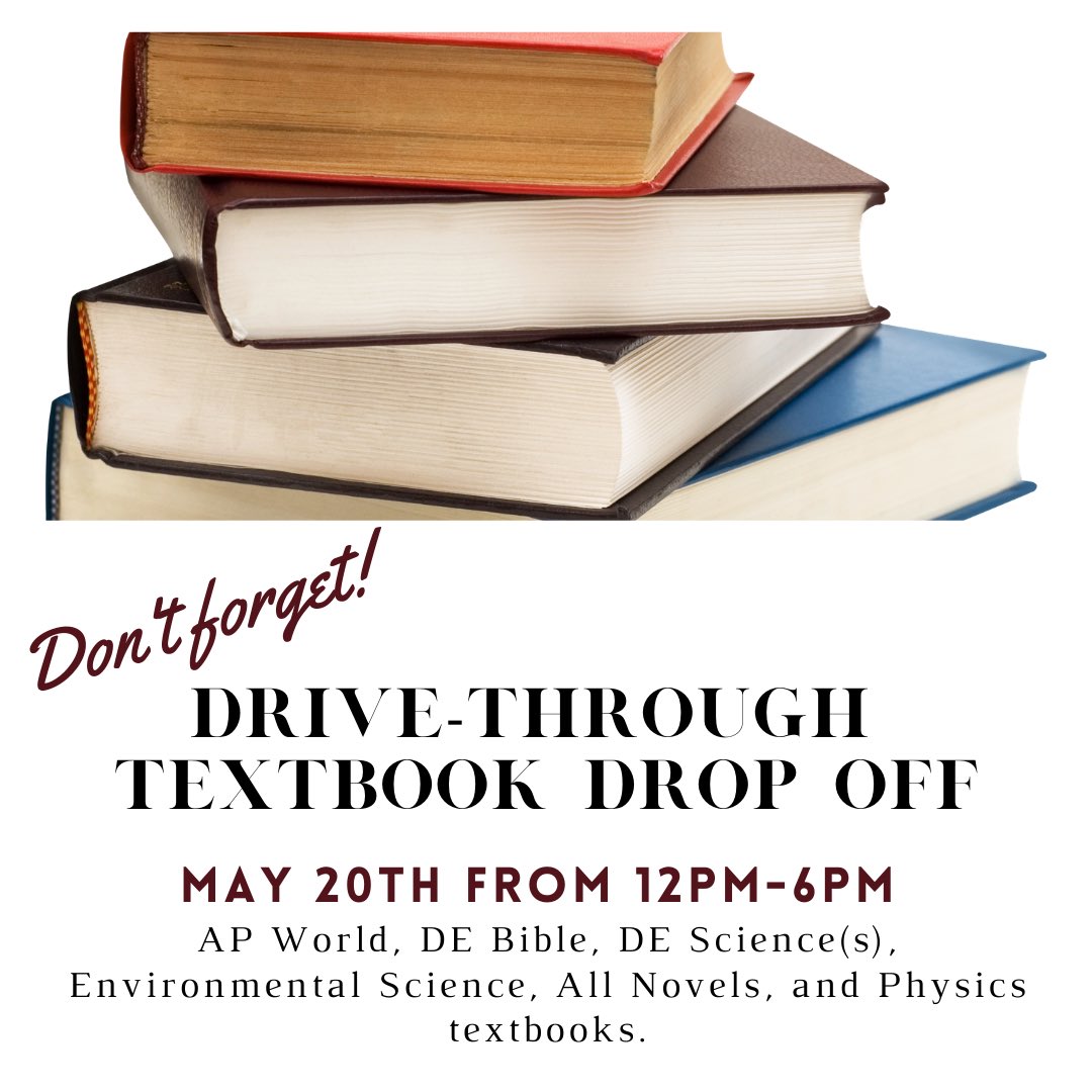 SCAhighschool's tweet image. Tomorrow.....We will see you at school to drop off your books and pick up any awards that you received.  🏆📕