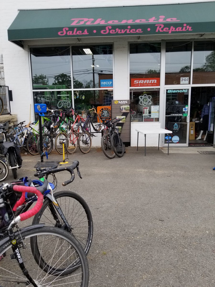 rejird's tweet photo. #ARLBikeChallenge @BikeArlington @BikeneticFC My LBS is definitely an essential service. Stopped by to pick up some brake pads https://t.co/eMfO6nwPze