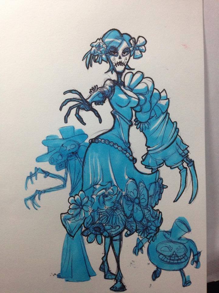 Aaron Schmit on Twitter: “Found some old sketches of a Dia de Los