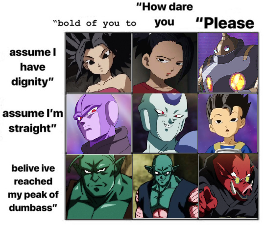 BunBunRumbles's tweet photo. Behold, another U6 meme from 2018.
#DBS #DragonBallSuper #Mybabies #Caulifla #Kale #Magetta #Hit #Frost #Cabba #Kyabe #Pirina #Saonel #DrRota #Universe6 https://t.co/cE0pwCngVp