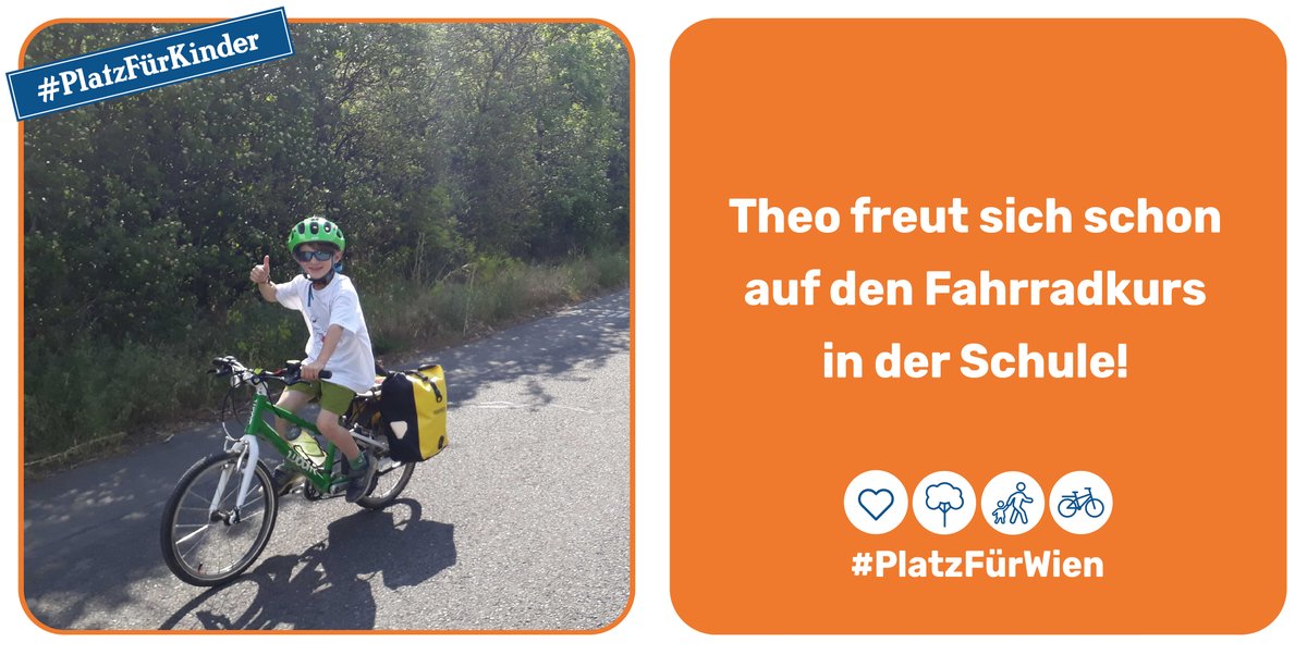 Nur wenige der Wiener Kinder absolvieren eine Radprüfung, die es ihnen erlaubt, schon vor dem Alter von 12 alleine Fahrrad zu fahren.
Es gibt nicht genug Kapazitäten, um Radkurse für alle Kinder abzuhalten, es fehlt an Personal
und Übungsplätzen.

#PlatzFürWien #PlatzFürKinder