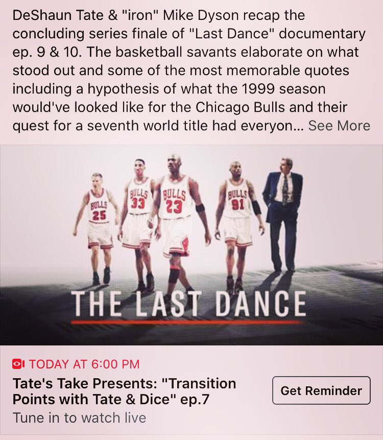 TatesTakeHoops's tweet image. me &amp;amp; @thedelegate24 recapping the concluding series finale of #lastdance tonight with some of our fav #MJ quotes on FB for what promises to be a treat at 6p on #transitionpoints #game4free #preparetobeeducated