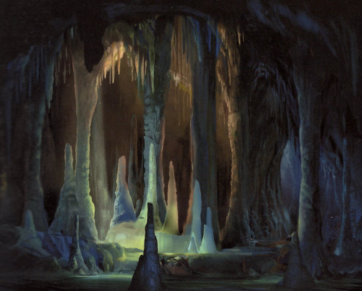 More concept art, including several paintings of the cave.