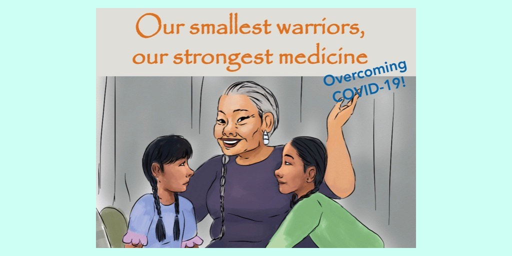 JHUCIH's tweet image. "Our Smallest Warriors, Our Strongest Medicine: Overcoming #COVID19", a storybook for #NativeChildren and families. 

This book is available with activities, coloring pages and resources for you and your family here: bit.ly/3dVs9mm #SmallWarriorsStrongMedicine