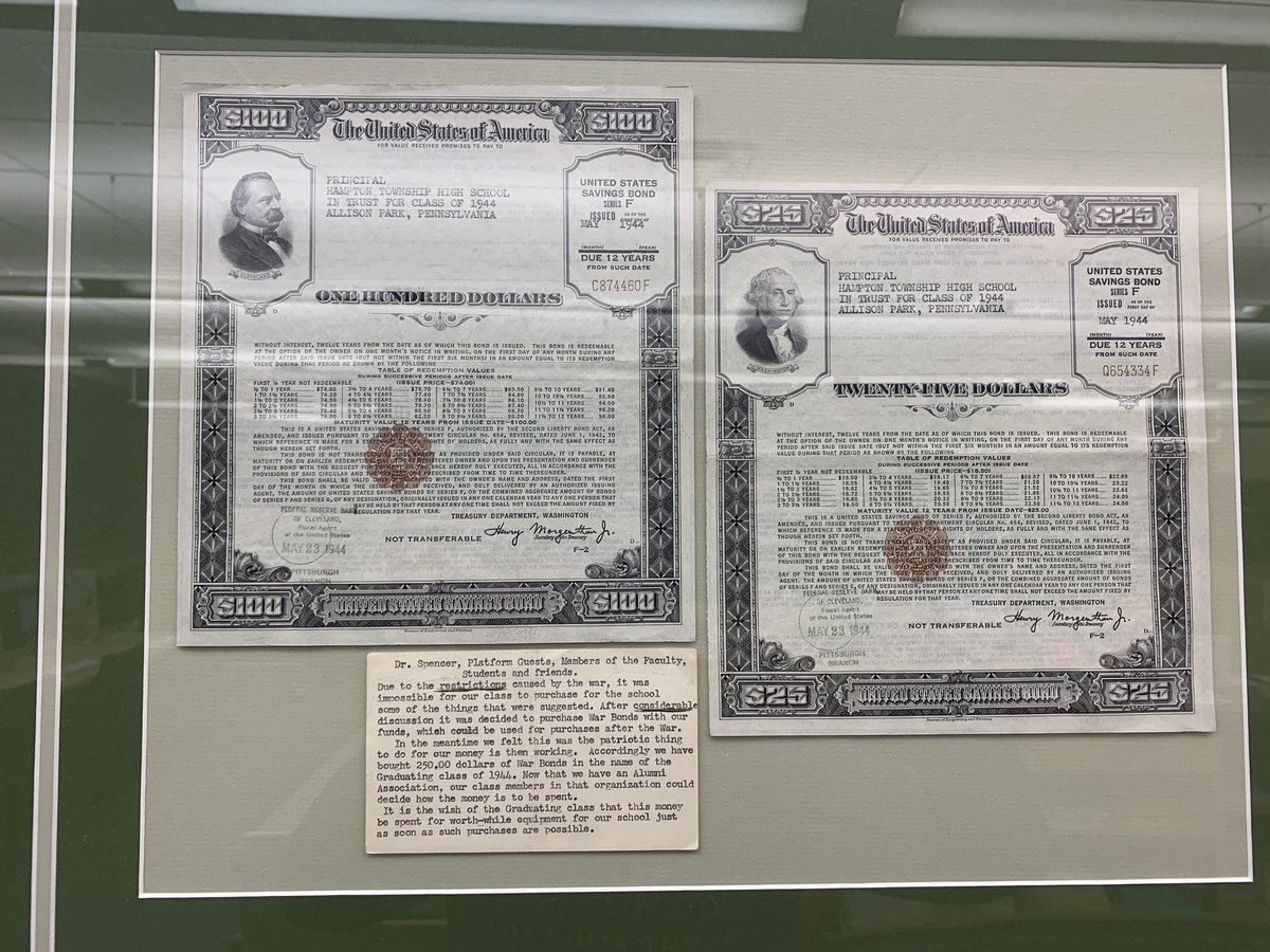 MrCabletweets's tweet photo. @MrSebestyen_HHS and I stumbled upon this display in the @Hampton_Talbots high school library.   A great reminder that we are resilient and we will get through this. Thank you to the class of 1944 for the inspiration. https://t.co/QBbSAox89U