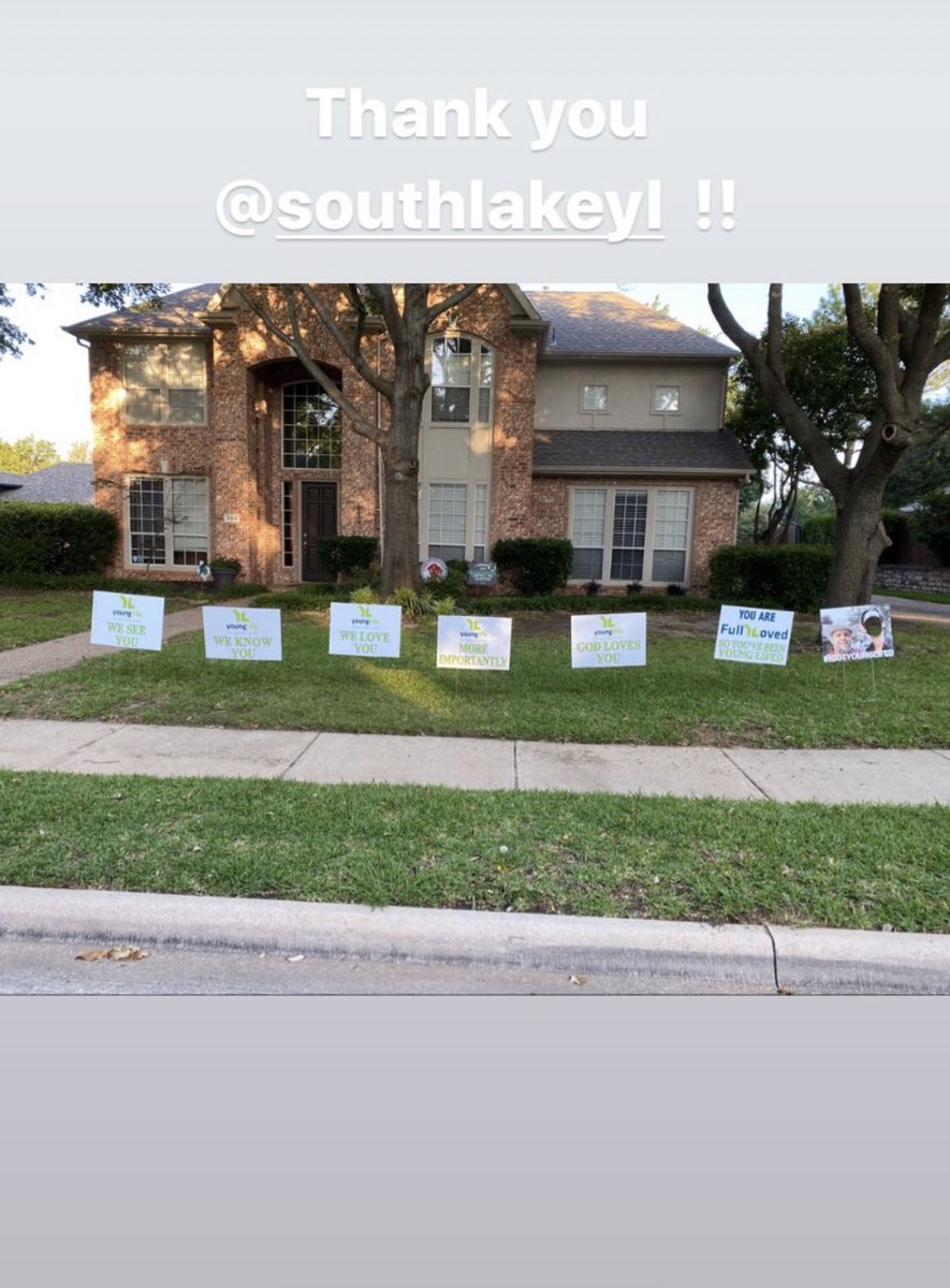 SouthlakeYL's tweet photo. Today was our first day to surprise our YL friends!!! We are still here and we can’t wait for when we can be together again!!
We see you, we know you, we love you, but more importantly God loves you!!! #igotyounglifed #whythelnot #slyl https://t.co/dR4tKK5wb3