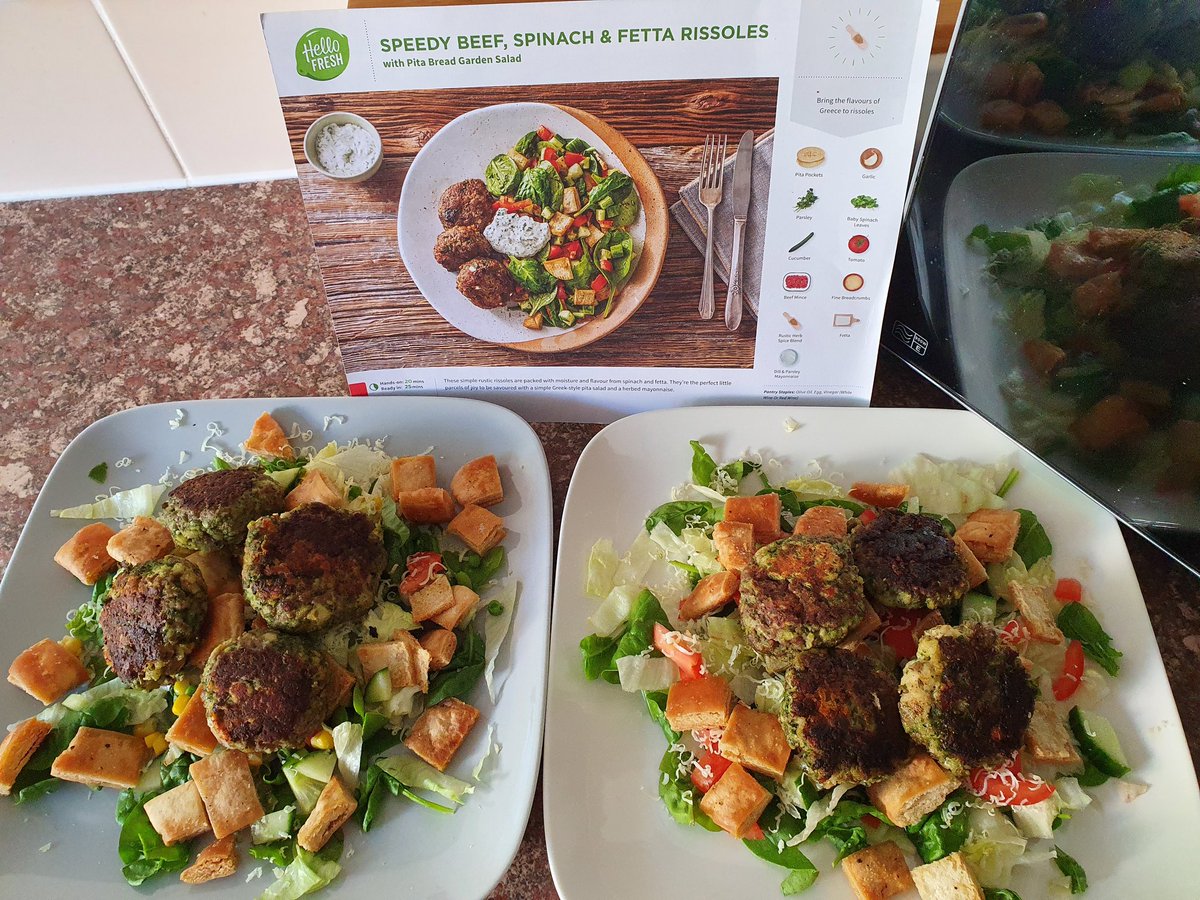 WingingitMother's tweet photo. Had a friend send me her #hellofresh cards to help me with inspiration for family meals...this one was an absolute winner! Even the toddlers cleared their plates, which is such a rarity. Makes me excited about home cooking again! Can't wait to try out some more! @HelloFreshAU https://t.co/DgqeqwErOI