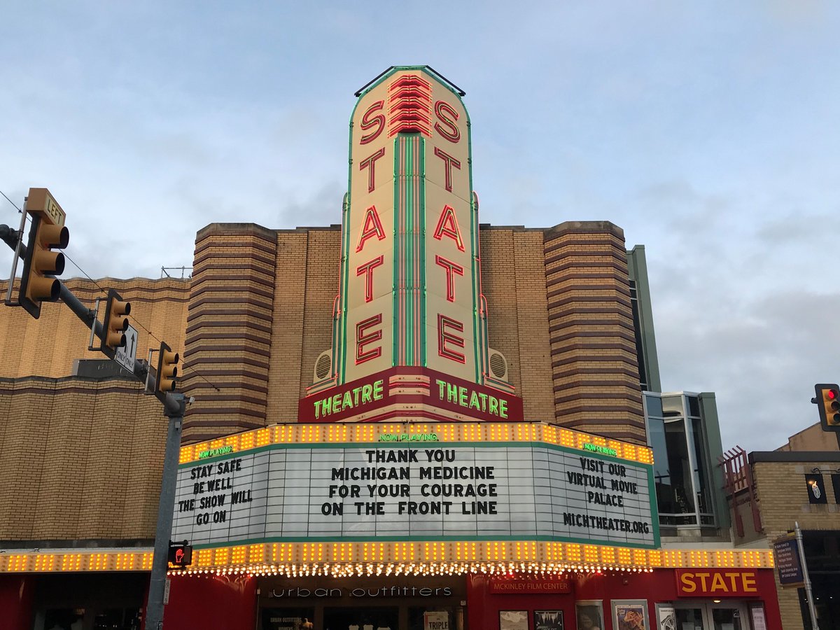 Michigan Theater + State Theatre – Ann Arbor, MIOpened in 1928,  @michigantheater was saved from the gloomy fate of becoming a food court in 1979 and went on to do the same for  @statetheatrea2, destined to become condos, in 2014.Support:  https://charity.gofundme.com/o/en/campaign/support-the-michigan-and-state-theaters1 Lee Coller