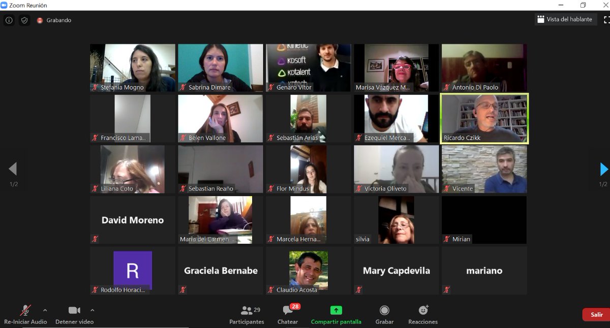 Organizamos una nueva charla de capacitación en tiempos de pandemia. La temática de hoy "Aprendizaje en el trabajo, obstáculos y posibilidades" 
👍👍👍