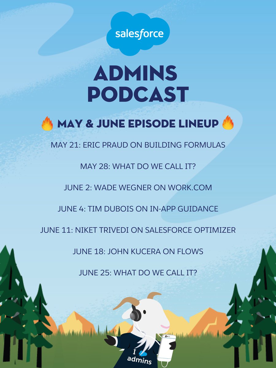 SalesforceTanga's tweet photo. Check the list of the upcoming podcasts for Salesforce Admins and be on time on https://t.co/V92Ioc6W17

#salesforce #salesforceadmin #salesforcedeveloper #trailblazercommunity #tanger #maroc https://t.co/HzF6PgJyJ8