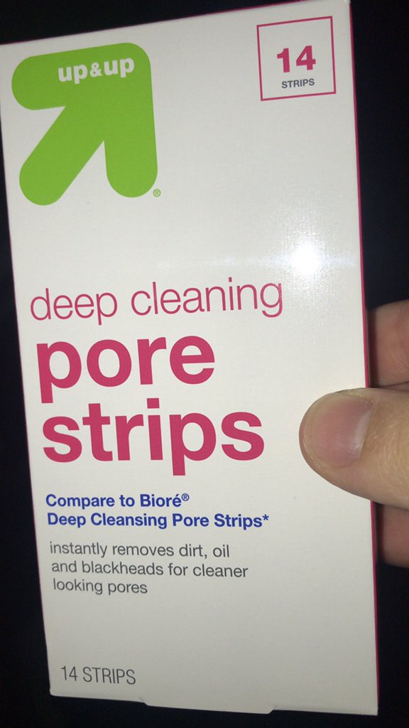 tinkerbell1731's tweet photo. I’ve bought so many damn strips that don’t work.. this one right here works great!!!!!! #targetbrand #actuallyworks #porestrips #recommendit https://t.co/LYxV9xQ9lz