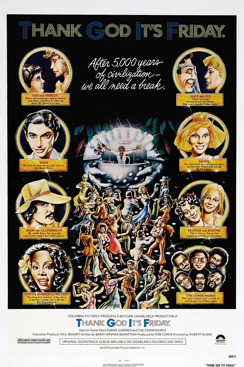 FilmNewsNos's tweet photo. 🎬MOVIE HISTORY: 42 years ago today, May 19, 1978, the movie ‘Thank God It’s Friday’ opened in theaters!

#JeffGoldblum #DebraWinger #DonnaSummer #DeWayneJessie #RayVitte #ValerieLandsburg #TerriNunn #PaulJabara #JohnFriedrich #MarkLonow #AndreaHoward #MaryaSmall #TheCommodores https://t.co/Aw6KN28aJ5
