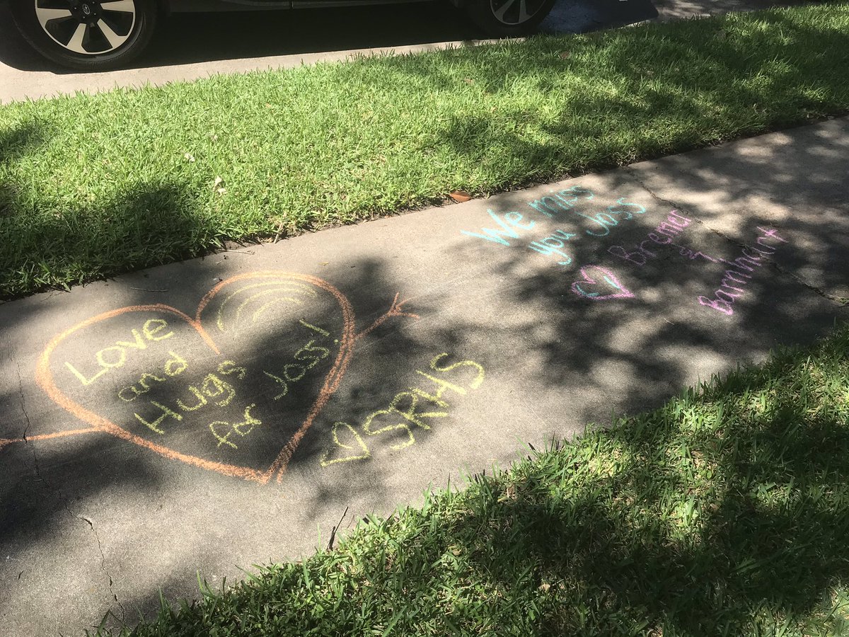 MrsJenBarnhart's tweet photo. @BremerBetsy and I hit the streets again today to show some students our love! @SamRayburn_HS https://t.co/XwVCtr94WC