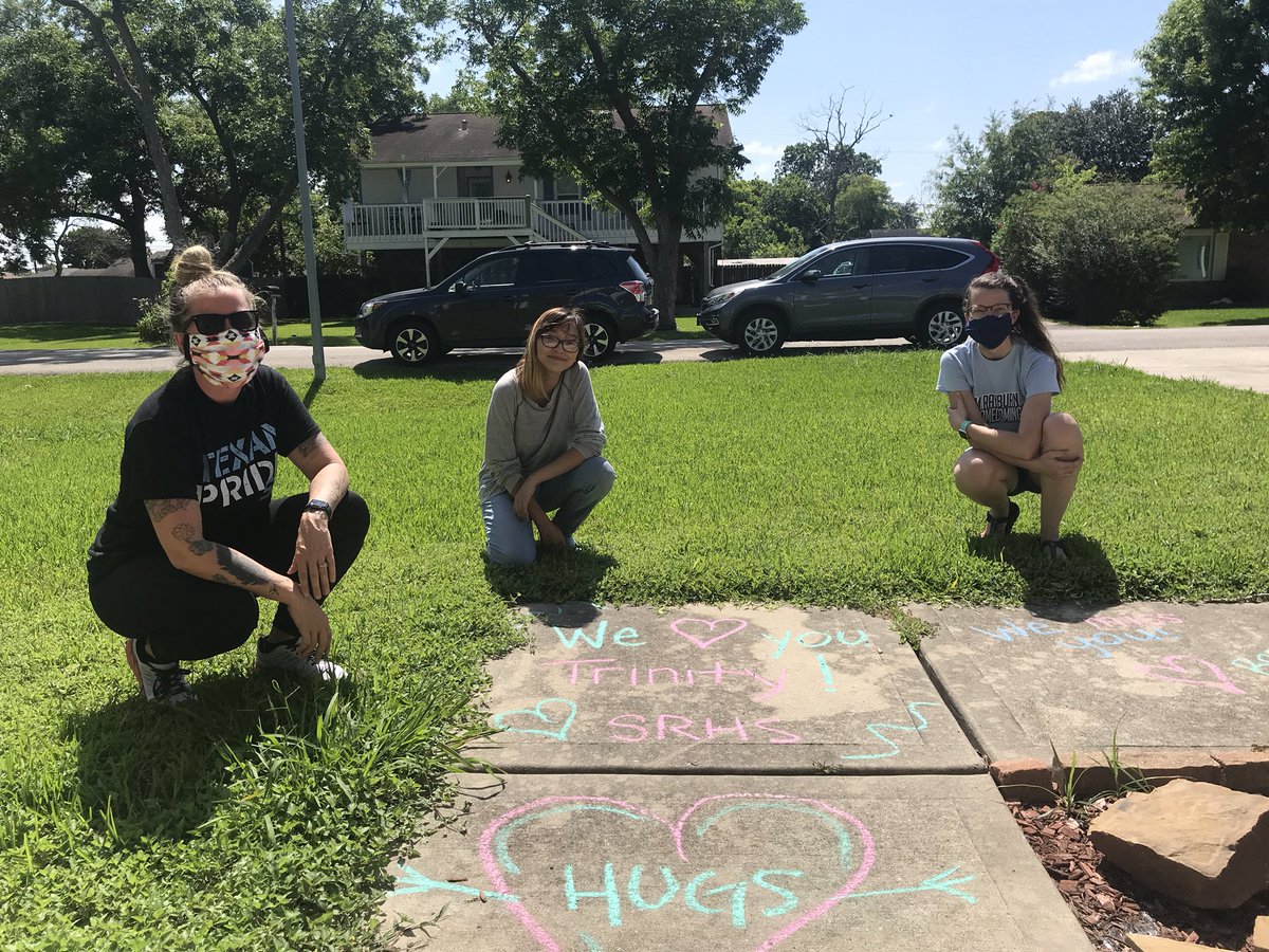 MrsJenBarnhart's tweet photo. @BremerBetsy and I hit the streets again today to show some students our love! @SamRayburn_HS https://t.co/XwVCtr94WC