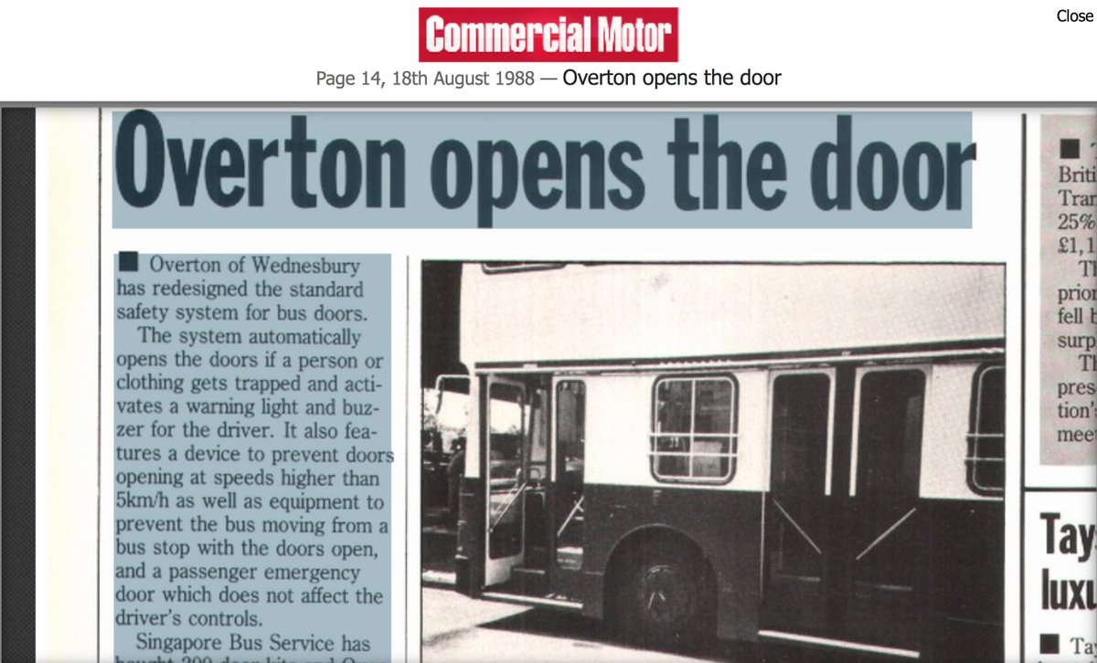 Plaxtons had a sister company, Wilfred Overton, who made bus and coach interiors and fittings. They'd developed things like folding roofs for charabancs  http://archive.commercialmotor.com/article/28th-october-1930/108/all-weather-heads-for-the-motor-coach and later specialised in doors (photo from  @Comm_Motor's amazing archive)  http://archive.commercialmotor.com/article/18th-august-1988/14/overton-opens-the-door 2/