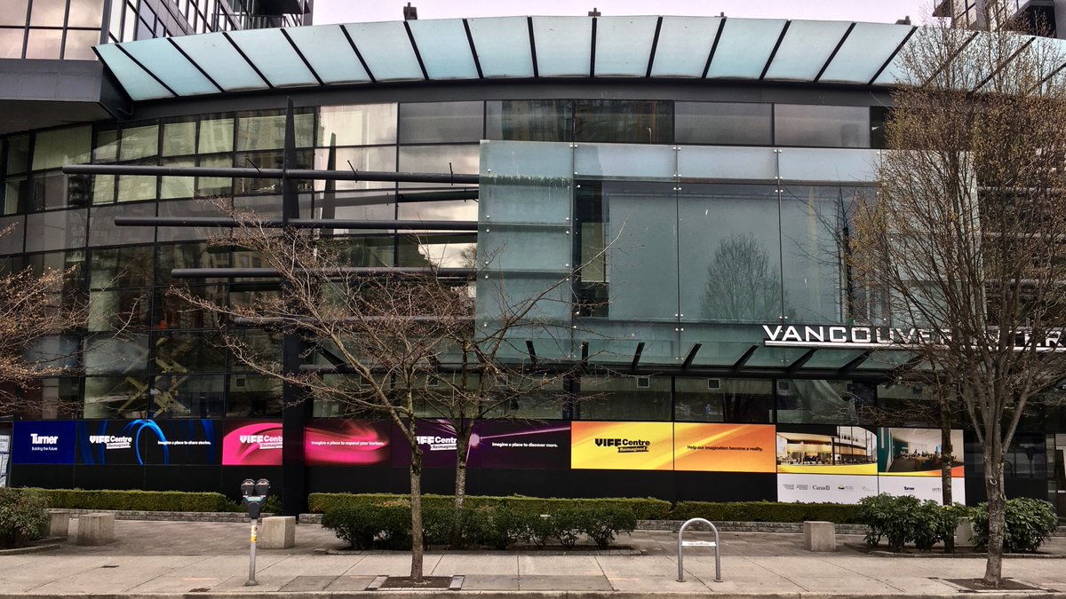 VIFF Centre + Vancity Theatre – Vancouver, BC“This is a photo of our window hoarding that is part of our VIFF REIMAGINED Capital Campaign. We are adding a second screen, educational suite and renovating our lobby.” –  @VIFFestSupport:  https://viff.org/Online/ar... class=