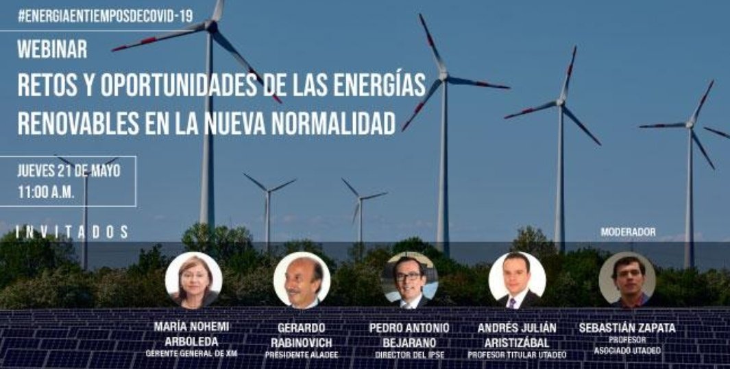 ⚡💡 El Presidente a ALADEE <a href="/GerardoGrenerg/">Gerardo Rabinovich</a> estará como orador en el ciclo de webinars de <a href="/Utadeo_edu_co/">Utadeo</a>: "Retos y oportunidades de las energías renovables en la nueva normalidad"

➡️ Podés inscribirte acá 👇🏻
utadeo.edu.co/es/evento/acad…