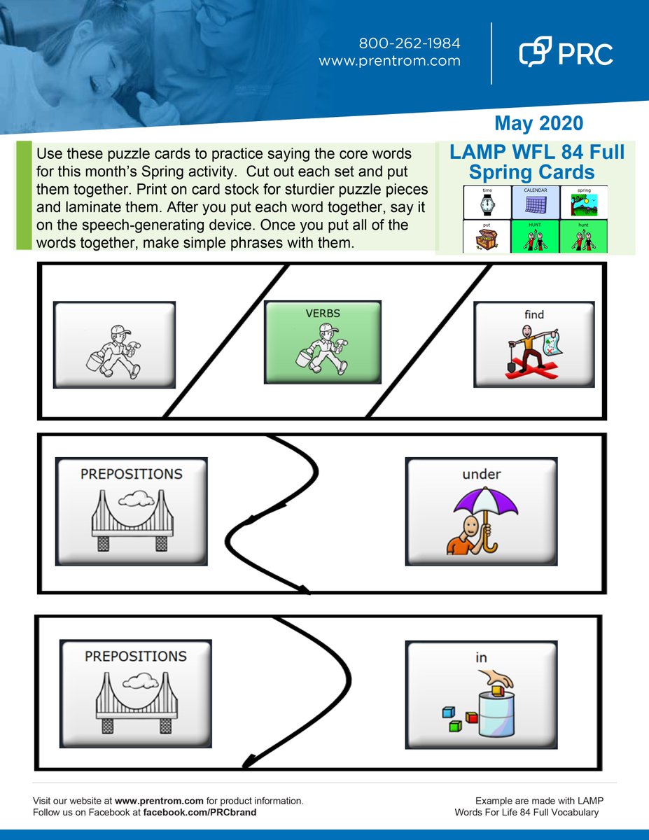 PRCSaltillo's tweet photo. It's time for some extra #Coreword practice! Use these puzzle cards to practice saying the core words for this month’s #Spring activity. #PRC #AAC
Download the PDFs today: https://t.co/tnJSHVThLQ https://t.co/w36TjH1rdW