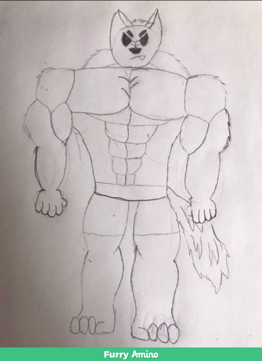 He’s a drawing of the buff form of Scott, Lightning. I’m thinking of digitalizing it. #werewolf #buff #bufffurry #oc #buffoc #furryart  #furry