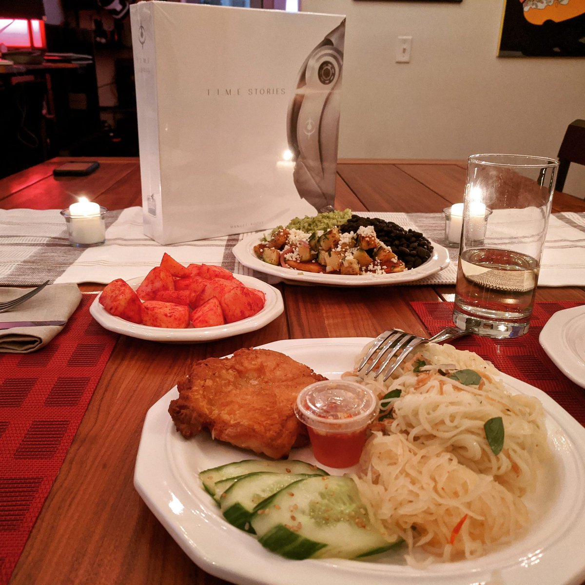 TableTanked's tweet image. Dinner and a game from @chicagogamecafe. Absolutely tore through @SpaceCowboys1 T.I.M.E. Stories in 2 sittings. If you like Adventure video games, you'll love this. #tabletop #boardgames