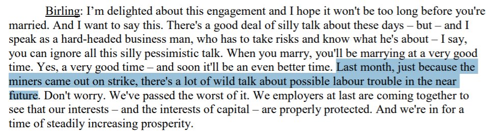 So going over this passage, there were sometimes issues with language (themselves rather telling). Questions from pupils would be "what's 'labour trouble'?", "what's 'capital'?" and, imo most significantly, "what's a 'miner'?"