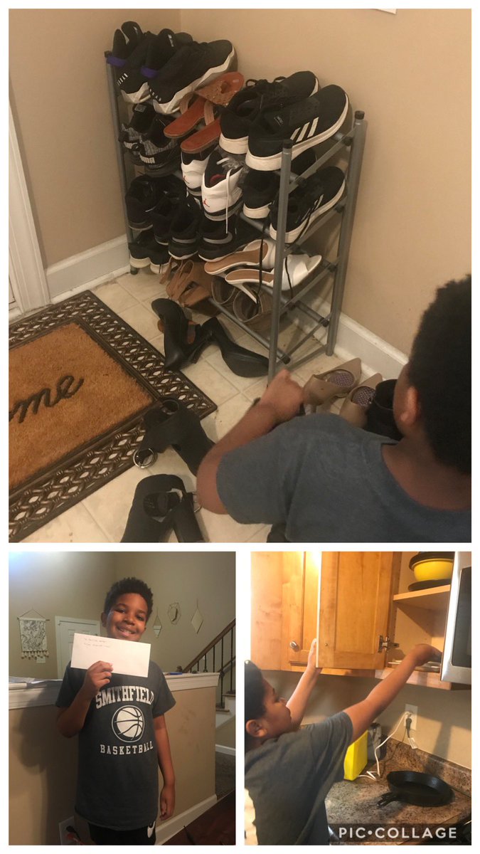 WME_4th_5th's tweet photo. Kameron has been helping around the house and wrote a letter to a hero! #DoGoodFromHome
#WilsonsMillsES
#MustangPride https://t.co/6InVFrWvOg