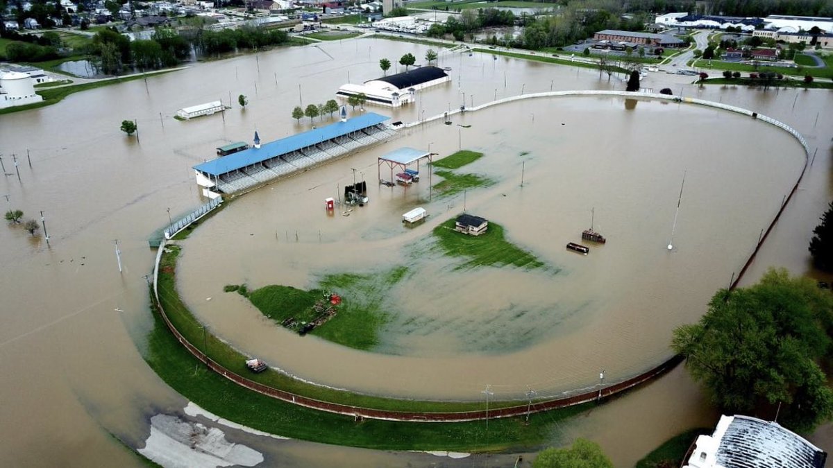 Kevin Craig on X: "Great photo from Duane Zamarron today. The Ionia Fairgrounds. They seem to be synonymous with flooding rains and high water. This reminds me of the infamous B93 Birthday