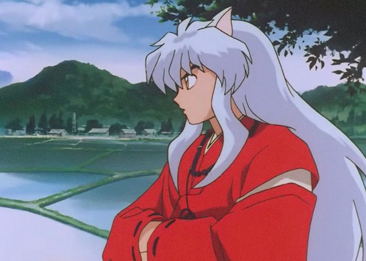 inuyasha's name means “dog demon”. he is a hanyō or half demon, a hybrid of human and inugami (a type of dog yōkai). he was born to a daiyōkai, the dog demon inu no taishō (or tōga), and a human noblewoman, izayoi. his father was the strongest demon of his time.