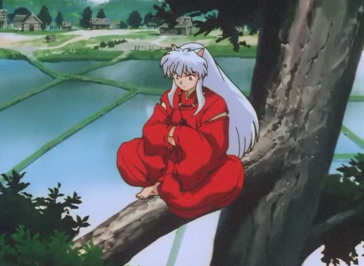 inuyasha's name means “dog demon”. he is a hanyō or half demon, a hybrid of human and inugami (a type of dog yōkai). he was born to a daiyōkai, the dog demon inu no taishō (or tōga), and a human noblewoman, izayoi. his father was the strongest demon of his time.
