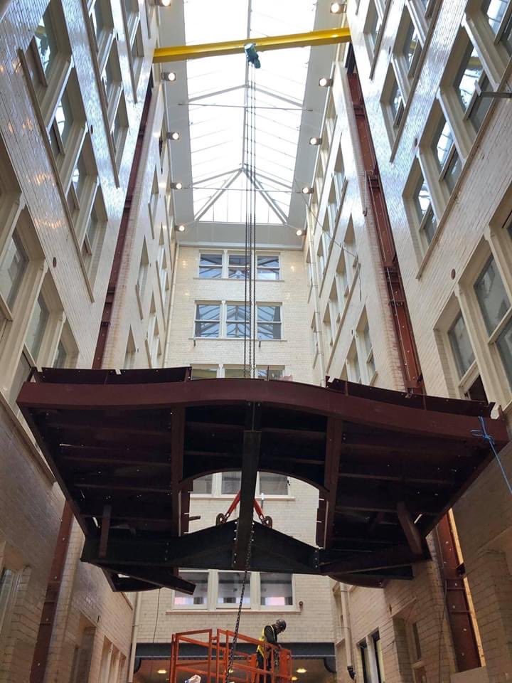 TitanSteelPrjct's tweet photo. Atrium Link Bridges, Manchester.

Site measure, connection design, detailing and lifting frame design completed by Titan Steel Projects.

We received site photos from our client and was told it fitted like a glove!

#detailing #teklastructures #structuralsteel  #metalwork #tekla https://t.co/Ba8LyKd9bi
