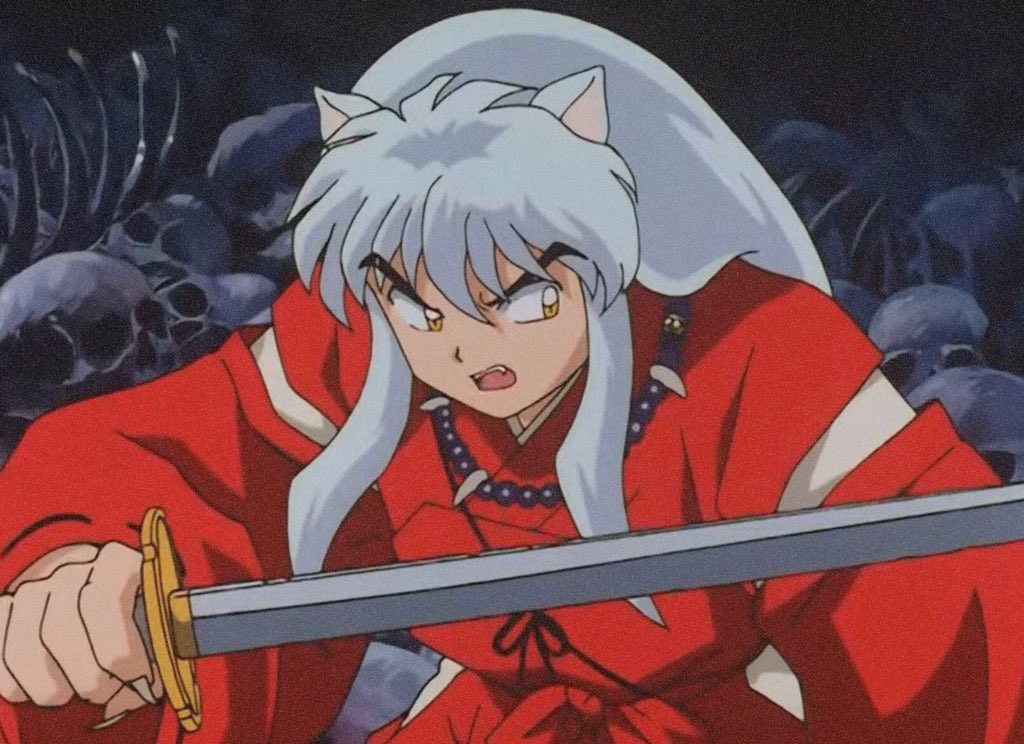 inuyasha inherited the tessaiga from his father. the sword transforms when he wields it.