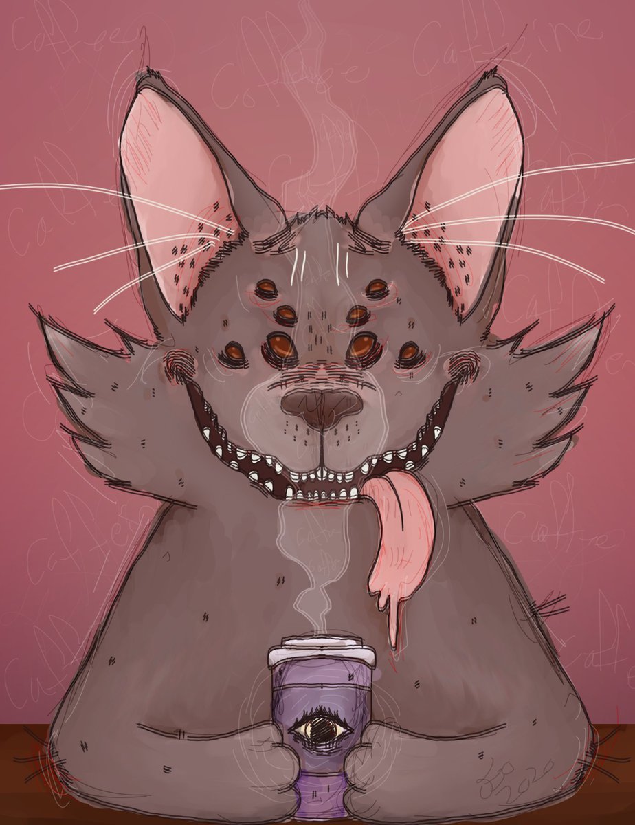 Dusktehwolf's tweet photo. Experimental piece of Mutt!~

#Expressomutt #mutt #illustration #caffeine #coffee #caffeinehigh #yeg #doodling #creepy #weird #strangeart #art https://t.co/sReLhkpWHy