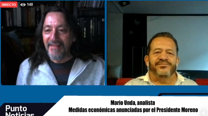 radio_pichincha's tweet photo. 🔴#ENVIVO | En🎙#PuntoNoticias 3era emisión, conversamos con #MarioUnda, analista y catedrático universitario, sobre las medidas económicas anunciadas por el Presidente Lenín Moreno.
Sigue la entrevista en vivo  ➡  https://t.co/mMuCujvH43 https://t.co/ETZQxtPeOH