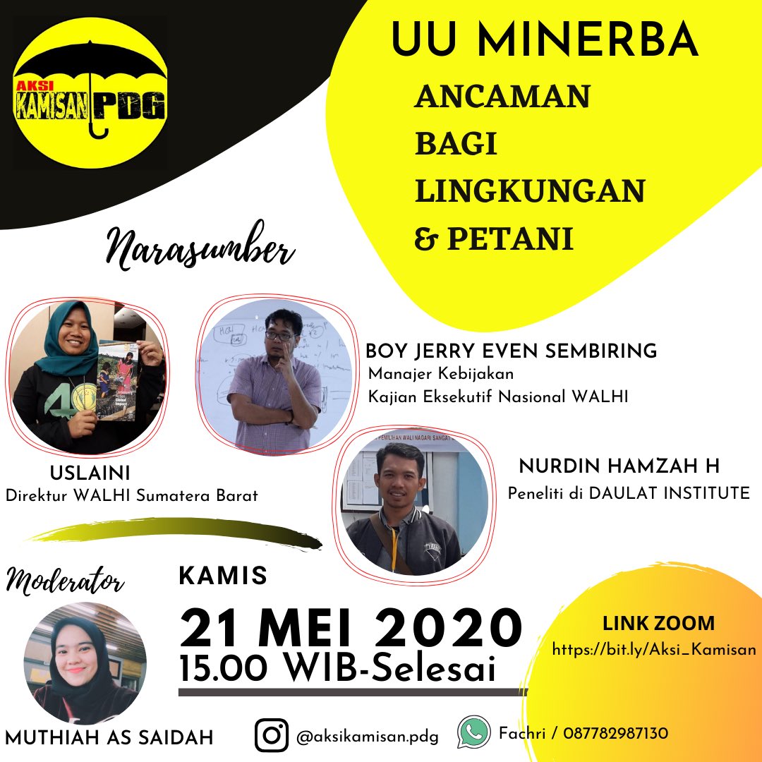 dah lama kita ndak ketemu. mampirlah ke lapak kami besok sore. bahas yang serius biar negara ndak sering becandain kita. 
<a href="/AksiKamisan/">Aksi Kamisan</a> 
#UUMINERBA