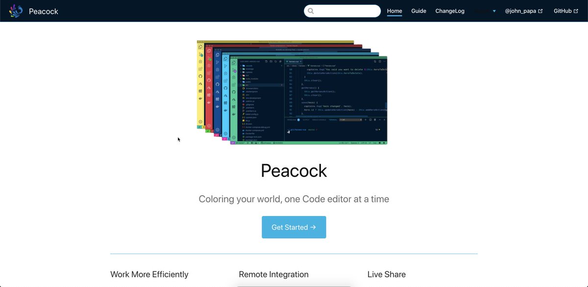John_Papa's tweet image. Guess what platform Peacock docs are running on?
Yep ... @vuepressjs running on @Azure Static Web Apps
peacockcode.dev