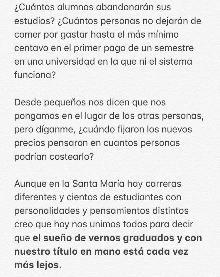 marixngelc's tweet photo. Esto lo escribió una amiga y me pareció bastante acertado.
#CaosUSM #PreciosInsolitosUSM https://t.co/VJLcBTnJcm