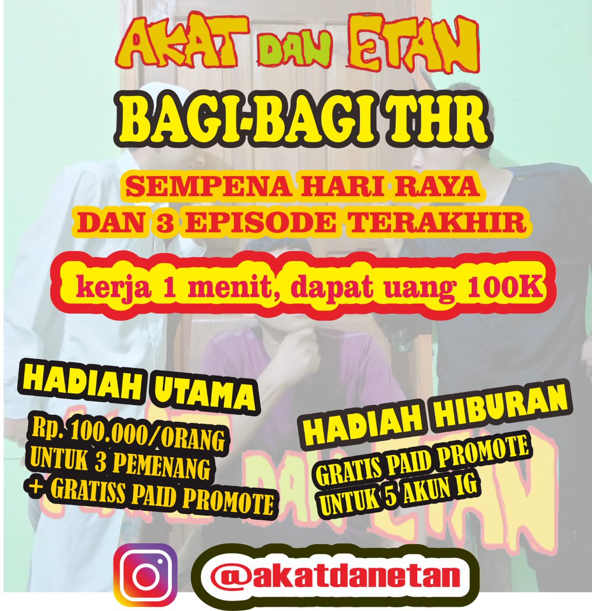 akatdanetan's tweet photo. Udah sholat udah sahur mlah dikejar deadline give away ni.. Buruan ikut... Di instagram yaaa... #SucikanDiBulanRamadhan 
#Giveaways #GiveawayContest https://t.co/bqBkaf1MDe