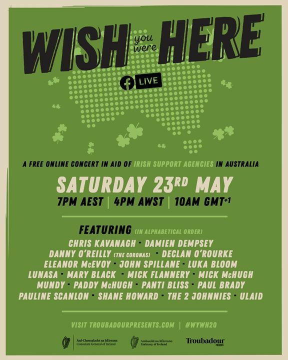 Busy weekend coming up. Very happy to be singing a few songs for this cause on Saturday. A right crew of Irish singers and musicians are 'flying' to Australia to sing for a large group of Irish people really struggling right now. Many of them temporary migrants who lost thei…