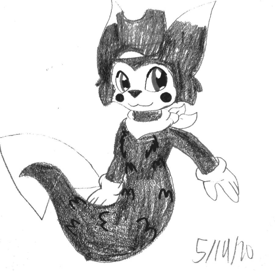 KadiWright3's tweet photo. Decided to make Benchu into a mermaid as well ^^
#mermay2020 #mermay #bendy #pikachu #benchu #traditionalart https://t.co/3c1B0IyRk0