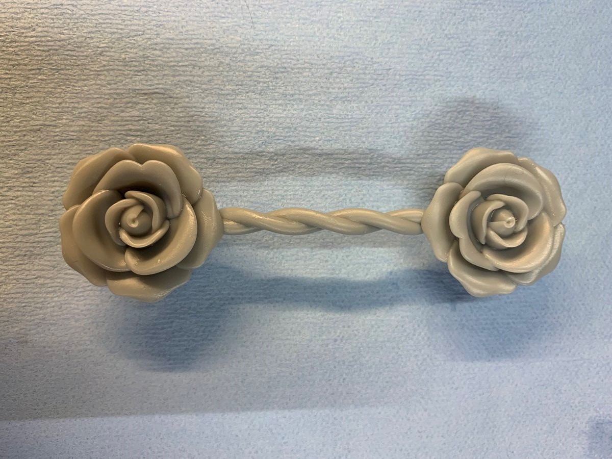 crussty's tweet image. I was so happy with the Rose cabinet knob that @Bugman_140 modeled up for me that I challenged him to make it a 3.5&quot; drawer pull.

The @Prusa3D SL1 of course handled this like a champ and now we have a matching set in @SirayaTech Fast Grey !

#PracticalPrinting FTW! #SLAingIT!