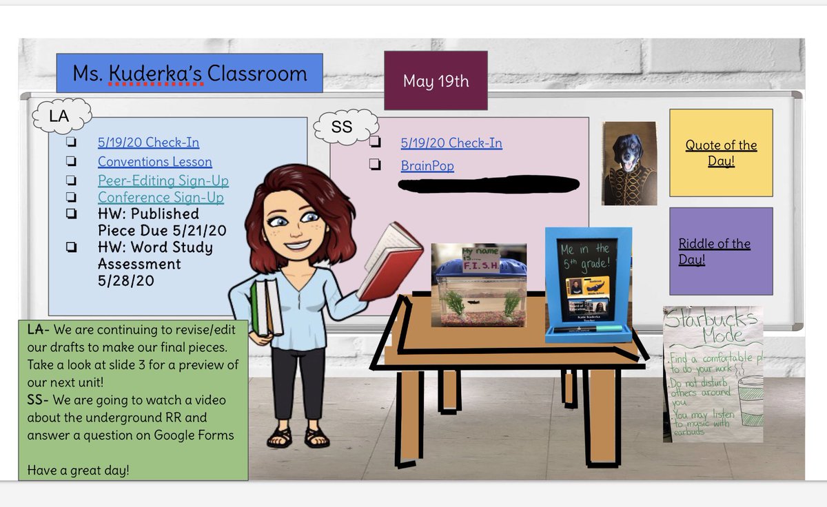 MsKuderka's tweet photo. Trying to recreate my classroom in distance learning! https://t.co/Yxcmef7m0H