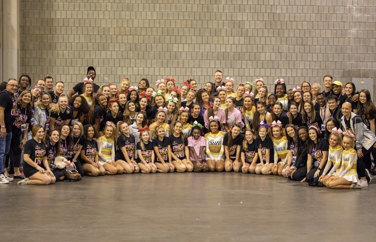 ca_denverco's tweet photo. Collectively, with our @therealcheerFL friends, we raised more than $50,000 for St. Jude. We were reminded about the important of kindness and how to #LiveLikeEmma always. #ProudToBeASun https://t.co/L71ecbssVX